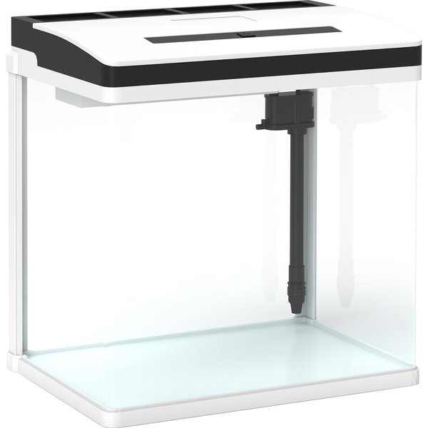 PawHut 28L Glass Aquarium Fish Tank with Filter, LED Lighting, for Betta, Guppy, Mini Parrot Fish, Shrimp, 38 x 26 x 39.5cm Aosom UK