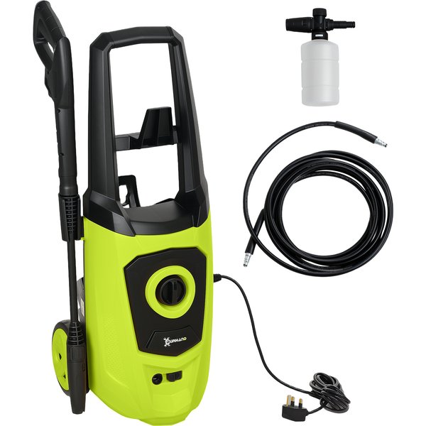 DURHAND 1800W High Pressure Washer, 150 Bar Pressure, 510 L/h Flow, High-Performance Portable Power Washer Jet Wash Cleaner for Garden Aosom UK