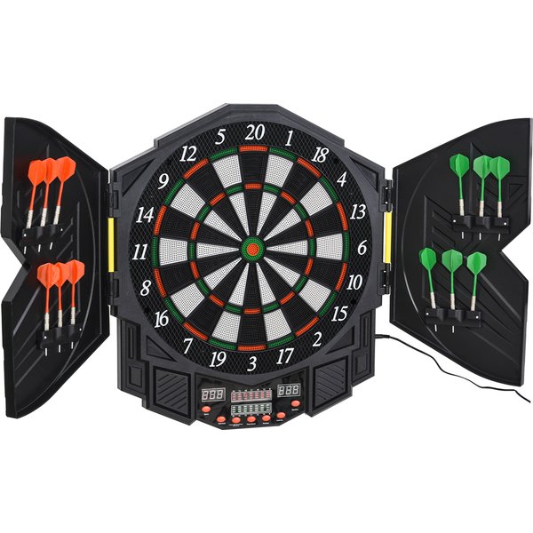 HOMCOM Electronic Dart Board Set W/LED Digital Display, 27 Games | Aosom Ireland