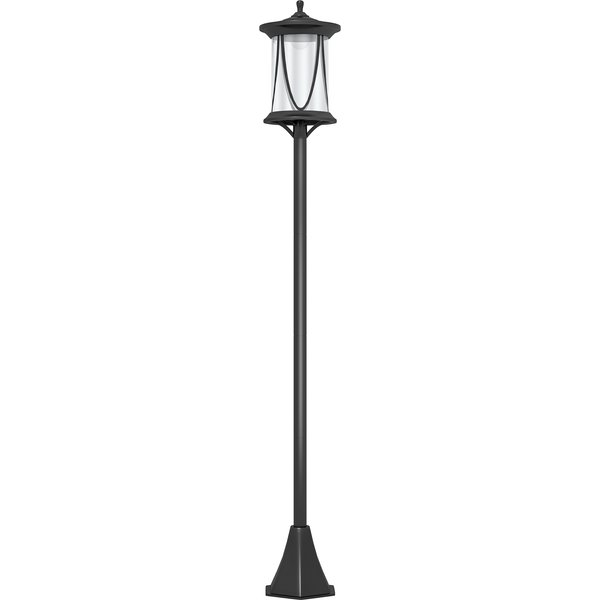Outsunny Lampadaire Solaire ExtéRieur Lampadaire De Jardin LED Avec Interrupteur Marche/ArrêT 17 X 17 X 127 Cm Noir-image