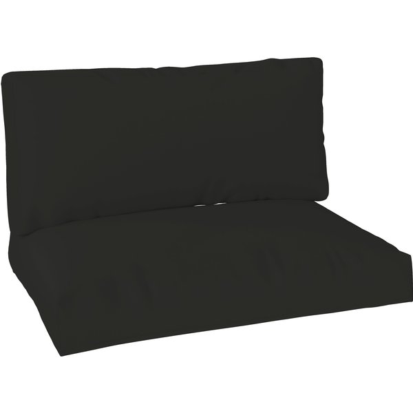 Outsunny 2 Seater Pallet Furniture Cushions Pallet Cushions, UPF20+ 220gsm Fabric, 20 cm Thick Outdoor Seat Pads, Black