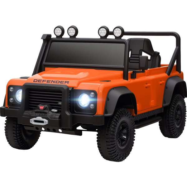 Aiyaplay Voiture ÉLectrique Pour Enfants, Batterie 12V, TéLéCommande, Fonction Musique, Klaxon, Phares Led, Orange-image