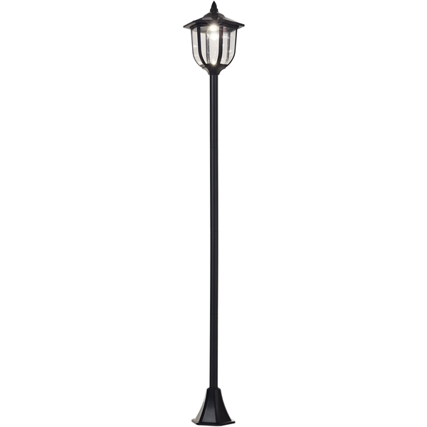 Outsunny Lampadaire Solaire ExtéRieur Led Inox Noir Classique 177 Cm Aosom France-image