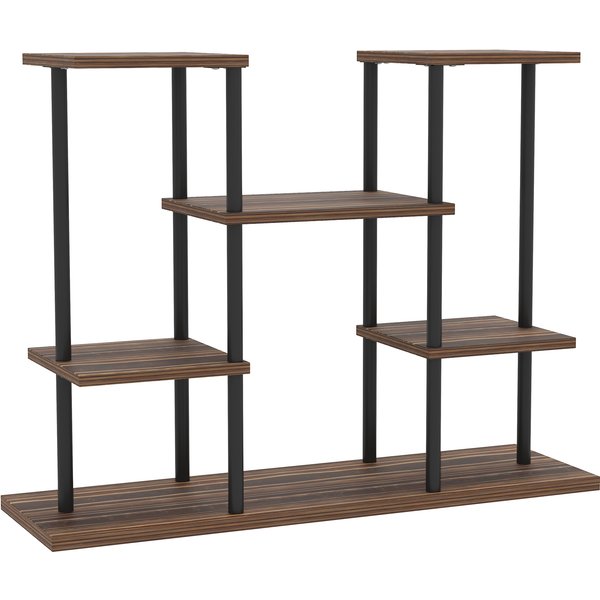 Outsunny Four-Tier Wooden Shelf Plant Stand