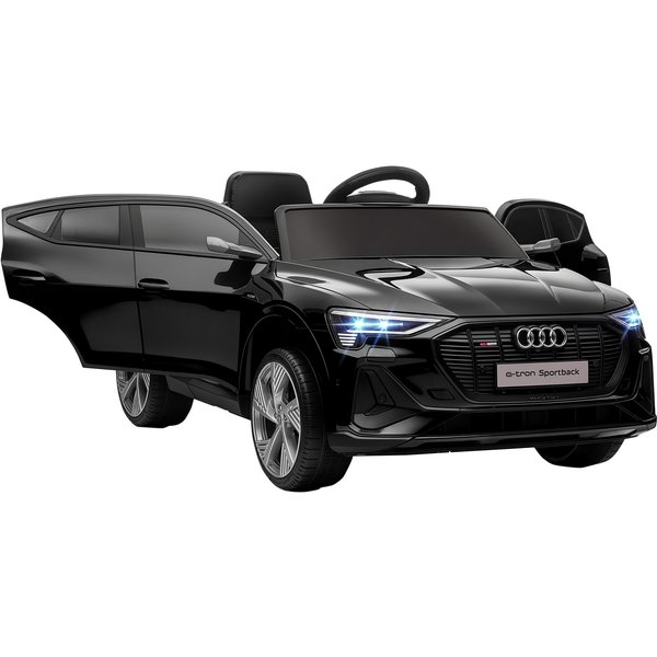 Homcom Voiture éLectrique Enfant E-Tron Sportback S Line 12 V - V. Max. 5 Km/H - Effets Sonores, Lumineux - TéLéCommande, Port Usb, MP3 - Noir-image