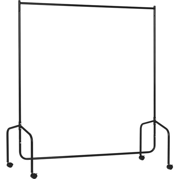 Homcom Portant Tringle à VêTements En Acier Noir 152 X 33 X 6 Cm Charge Max.140 Kg-image