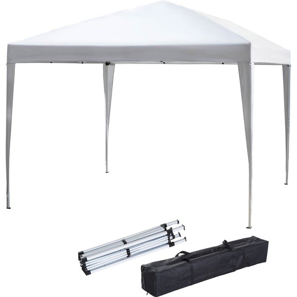 Outsunny Pop Up Gazebo, No Sidewalls Party Tent with Carrying Bag, for Parties and Picnics, 3 x 3 m, White | Aosom Ireland