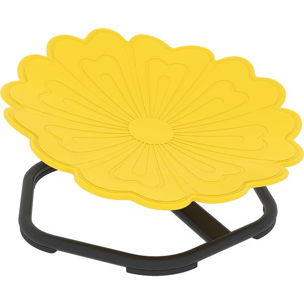 AIYAPLAY Flower-Shaped Sensory Spinning Chair with Non-Slip Base for Balance/Coordination, Yellow