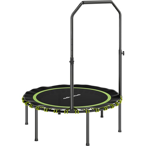 SPORTNOW 40" Foldable Fitness Trampoline Rebounder with Handle, Green