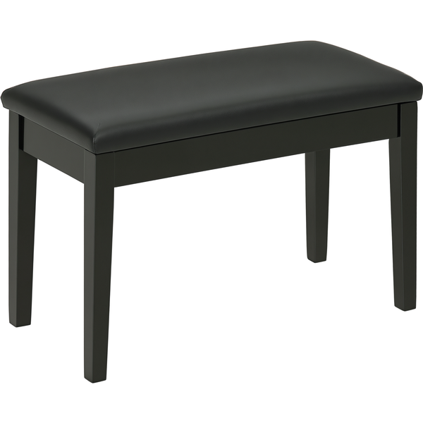Homcom Banc Pour Piano Avec Assise RembourréE Pieds En Bois Massif RevêTement SynthéTique 75 X 35 X 49 Noir-image