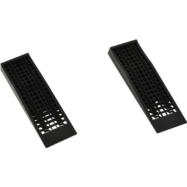 HOMCOM Set of 2 Durable Plastic Curb Ramps with Anti-Slip Surface, 3 Ton Load Capacity for Garage, Workshop, Cars, SUVs, Small Vans | Aosom Ireland
