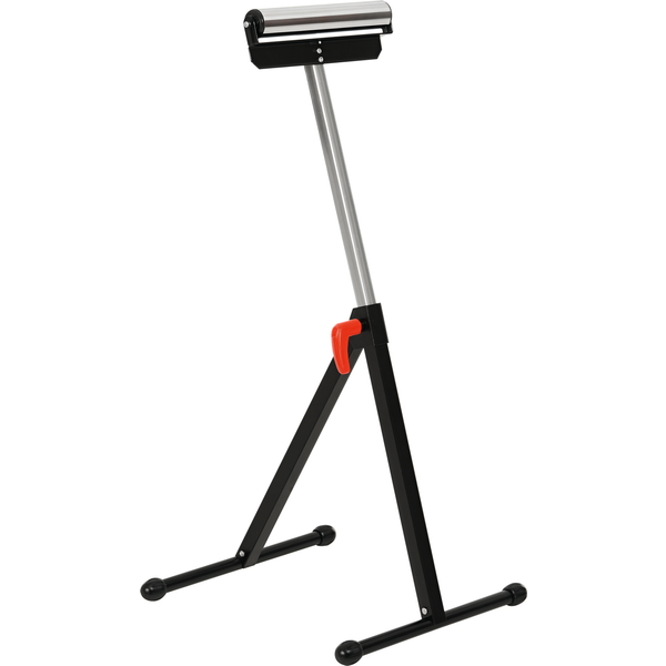 HOMCOM Folding Roller Stand, Adjustable Height Material Support Pedestal with Ball Bearing Roller, Portable Metal Construction, Black