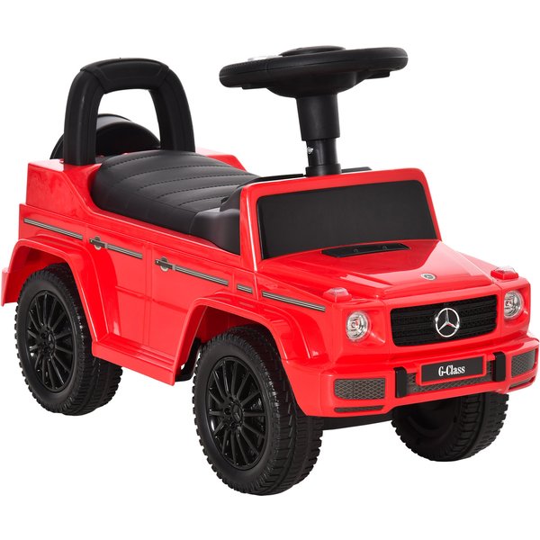 HOMCOM Aosom Compatible Baby Toddler Push Handle Sliding Car Mercedes-Benz G350 Licensed w/Big Steering Wheel Anti-overturning System Red | Aosom Ireland