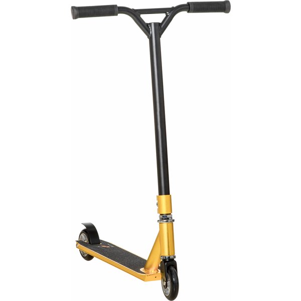 HOMCOM Adult Scooter, Stunt Scooter for Beginners, 360° Tricks, Lightweight Aluminium Deck, ABEC 7 Bearings, Age 14+, Gold Tone Aosom UK