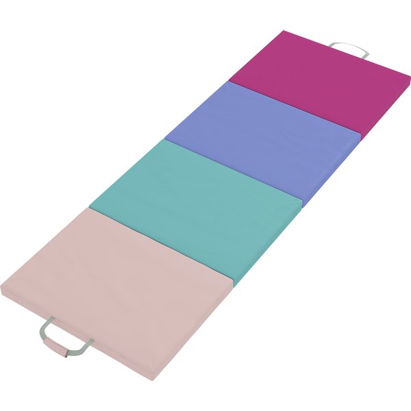 SPORTNOW Gymnastikmatte Faltbar mit 5 cm Dicke, Trainingsmatte mit Tragegriffen, Tasche, Yogamatte für Yoga, Aerobic, Kampfsport Aosom
