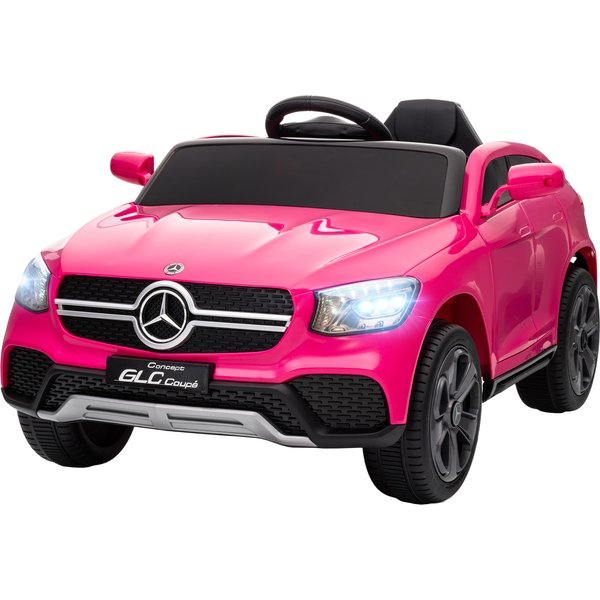 Aiyaplay Voiture ÉLectrique Pour Enfants, 12V VéHicule Pour Enfant Avec TéLéCommande, Phares Led, Musique, 3 Vitesses, 3-6 Ans, Rose-image