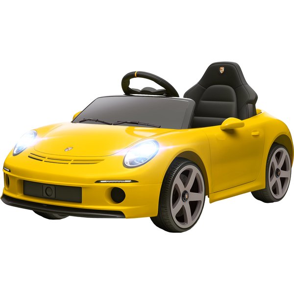 Aiyaplay Voiture ÉLectrique Pour Enfants à Commander, Musique, Avertisseur Sonore, Usb, Ceinture De SéCurité, Pour 3-5 Ans, Jaune-image