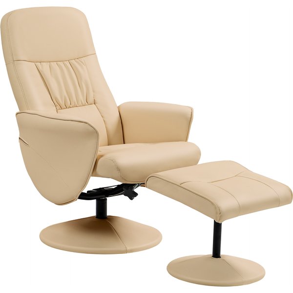 Homcom Fauteuil Relax Avec Repose-Pied Fauteuil De Relaxation Fauteuil Relaxant Avec SièGe Pivotant 360° Et Dossier Inclinable-image