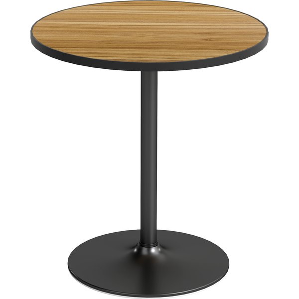 HOMCOM Esstisch, Runder Küchentisch, Moderner Esszimmertisch mit Holzoptikplatte für 4 Personen, Kaffeetisch für Wohnzimmer, Ø70 x 76 cm, Eiche Aosom