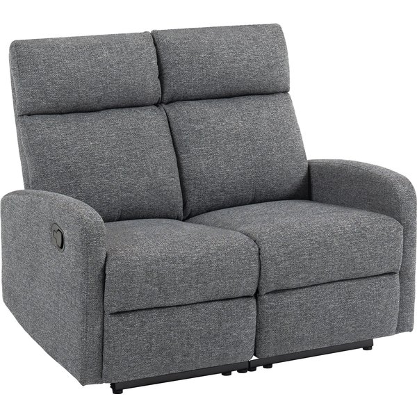 HOMCOM 2-Sitzer Relaxsessel Fernsehsessel Liegesessel mit Liegefunktion Sessel mit individuell verstellbarer Rückenlehne, TV Sessel mit Chenille-Optik für Schlafzimmer Wohnzimmer, Grau Aosom
