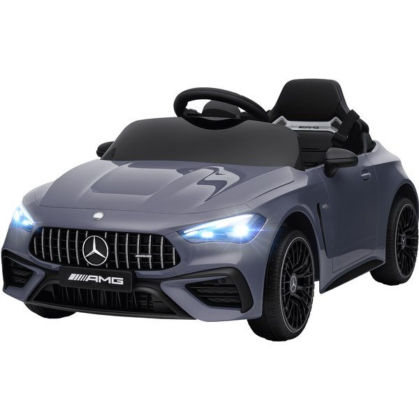 Aiyaplay Voiture éLectrique Pour Enfants, Design Mercedes, Moteurs 12V, TéLéCommande, Feux Led, Musique, Pour Enfants De 3-6 Ans, Gris-image