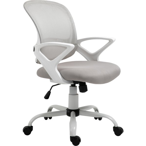 Vinsetto Office chair, desk chair with casters, ergonomic, height-adjustable, Gray | Aosom Ireland