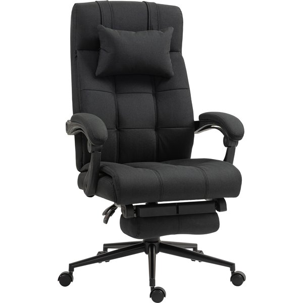 Vinsetto Office Chair with Footrest, Desk Chair, Swivel Chair with Headrest, Black | Aosom Ireland