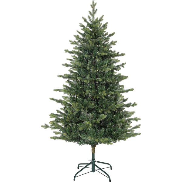 HOMCOM 150 cm Artificial Christmas Tree, Realistic Christmas Tree with 1202 Articulated Branch Tips, Metal Stand, Green | Aosom Ireland