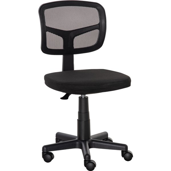 Vinsetto Ergonomic Office Chair, Height-Adjustable Swivel Desk Chair, Space-Saving Black | Aosom Ireland