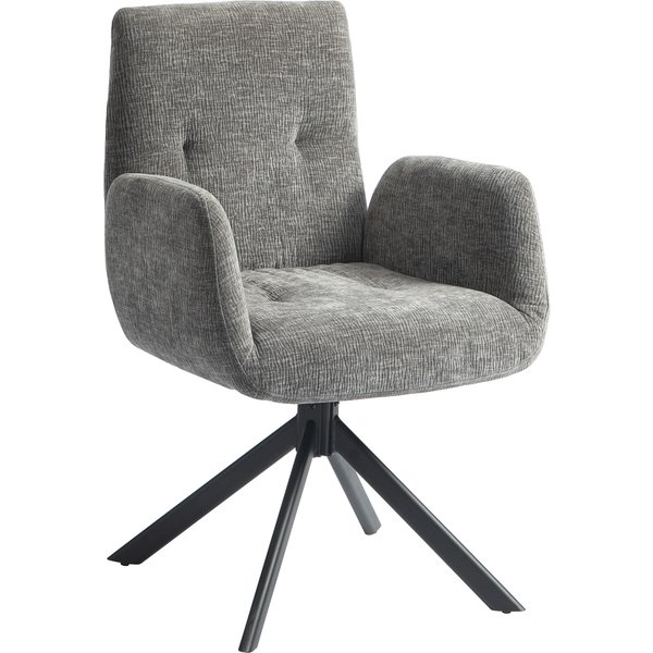 HOMCOM Upholstered Armchair, Accent Chair, Modern Design, Swivel, up to 120 kg, Dark Gray | Aosom Ireland