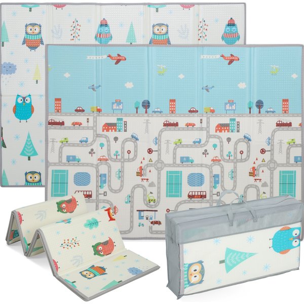 AIYAPLAY Baby Play Mat, Animal Pattern, Foam, 1.5 cm Thick Padding, Non-Slip | Aosom Ireland