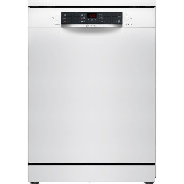 Lave-Vaisselle Pose Libre Bosch SMS26AW01F SER2 - 12 Couverts - Induction - L60Cm - 48 Db - Blanc-image