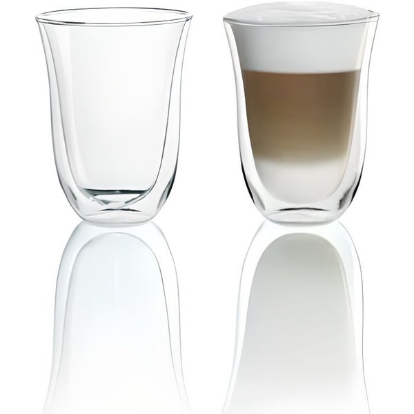 Lot De 2 Tasses Latte Macchiato - Delonghi - Contenance 33 Cl - Double Parois-image