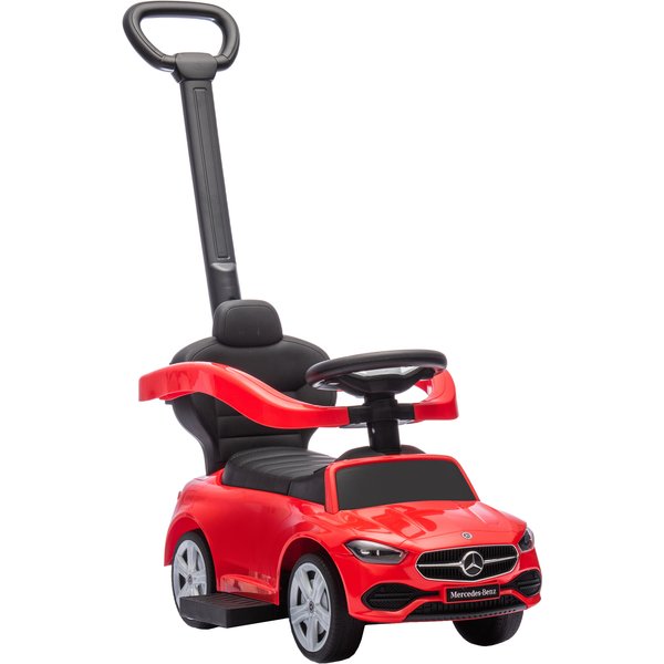 AIYAPLAY Mercedes‑Benz Licensed Ride‑On Push Car with Removable Handle — 91 x 40 x 83 cm (35.8 x 15.7 x 32.7 in), Red | Aosom Ireland