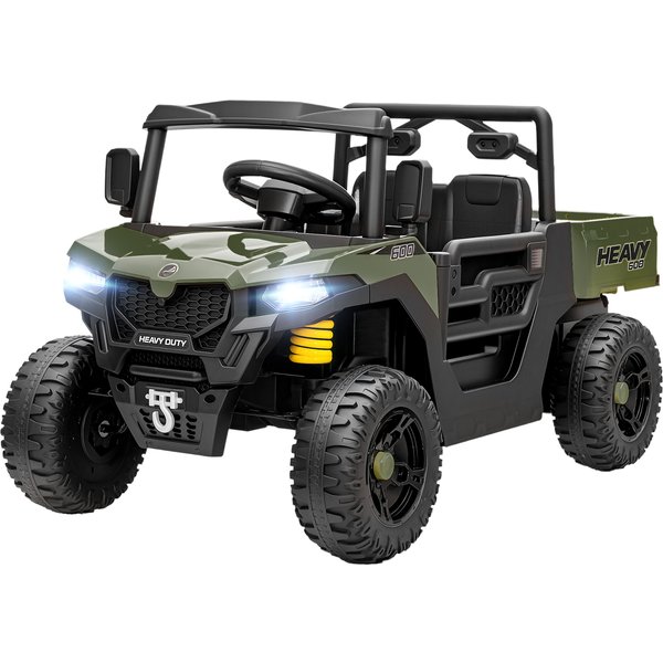 Aiyaplay Voiture ÉLectrique Enfants 12V Avec TéLéCommande, Suspensions, Coffre Et Musique, ÂGe 3-8 Ans, Vert-image
