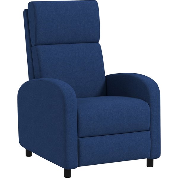 Homcom Fauteuil Relax Fauteuil Inclinable Salon Fauteuil De Relaxation - Dossier RéGlable Jusqu'à 160° Repose-Pieds IntéGré-image
