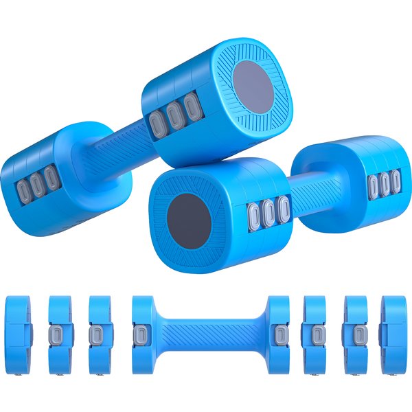 Sportnow Jeu D'haltèRes RéGlables 4 En 1 De 1/1,5/2/2,5 Kg Avec PoignéEs AntidéRapantes Et Design Carré Pour Maison Salle De Sport-image