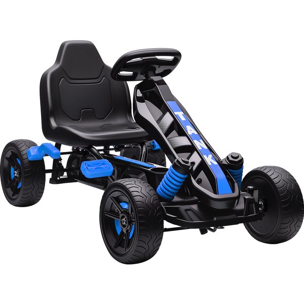 AIYAPLAY Pedal Go Kart for Kids Aged 3-6 Years, with Freewheel System, Brake, EVA Anti-Slip Wheels, Blue | Aosom Ireland