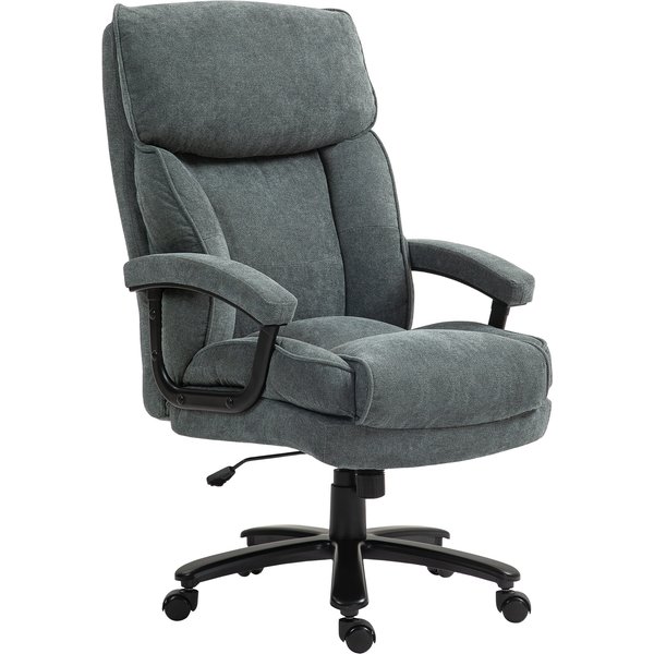 HOMCOM Large high office chair, 200 kg load capacity, robust construction, soft upholstery, Gray | Aosom Ireland