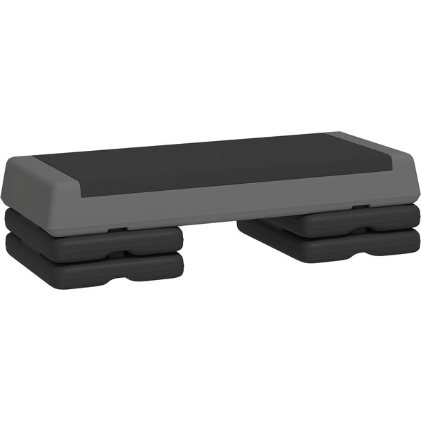 SPORTNOW Adjustable Fitness Stepper, with Non-Slip Surface, for Home, Gym, Office Workout, Grey | Aosom Ireland