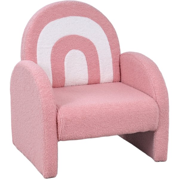 AIYAPLAY Kids Rainbow Armchair, Plush Mini Sofa for Boys and Girls, Pink | Aosom Ireland