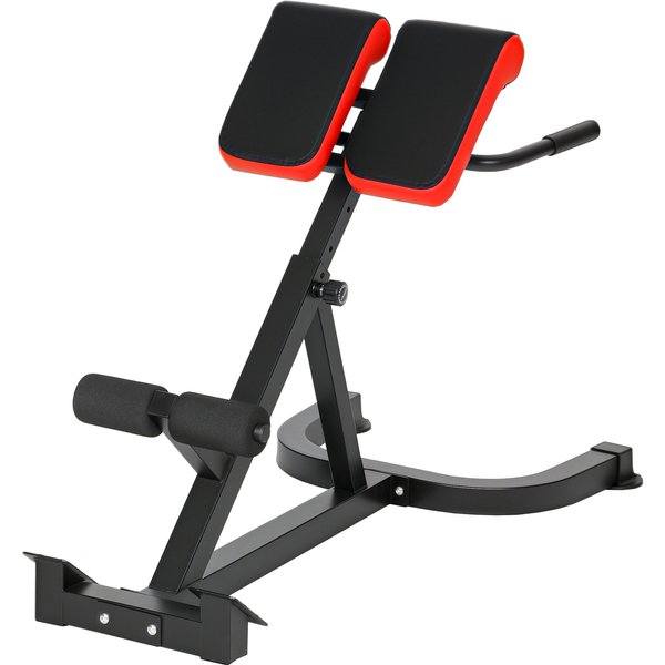 SPORTNOW training chair, fitness bench, weight bench, steel, adjustable, handles, Red+Black | Aosom Ireland
