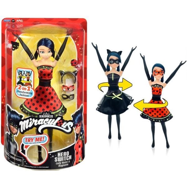 PoupéE Ladybug Transformation - Bandai - Miraculous 26 Cm - Changement De Tenue-image