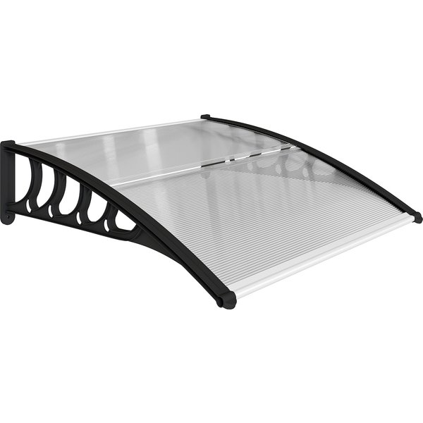 Outsunny Front Door Canopy, Outdoor Awning, Rain Shelter for Window, Porch and Front/Back Door, 103 x 96.5 cm, Clear | Aosom Ireland