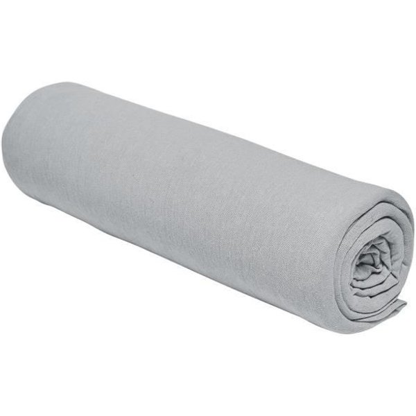Drap Housse Today Essential - 90 X 190+25 Cm - 1 Personne - 100% Coton Jersey - Acier-image