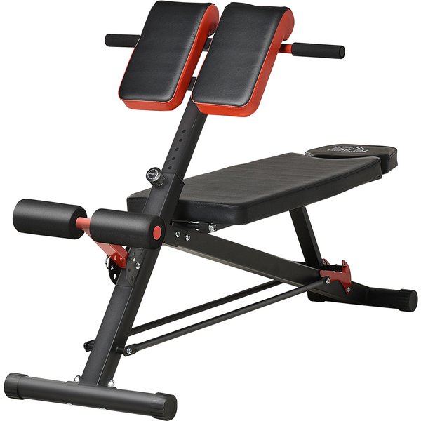 HOMCOM Multifunctional Hyper Dumbbell Bench Indoor Fitness Machine Weights Work Out Ab Sit Up Decline Flat Sit up NEXT DAY DELIVERY | Aosom Ireland