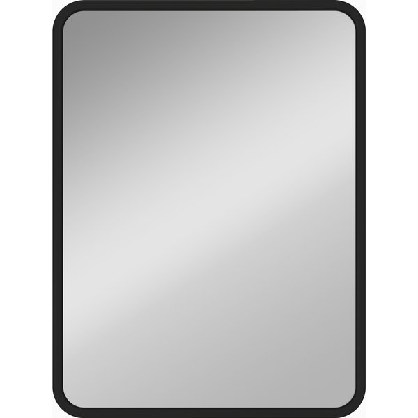 HOMCOM Rectangular Wall Mirror with HD Glass - Black | Aosom Ireland
