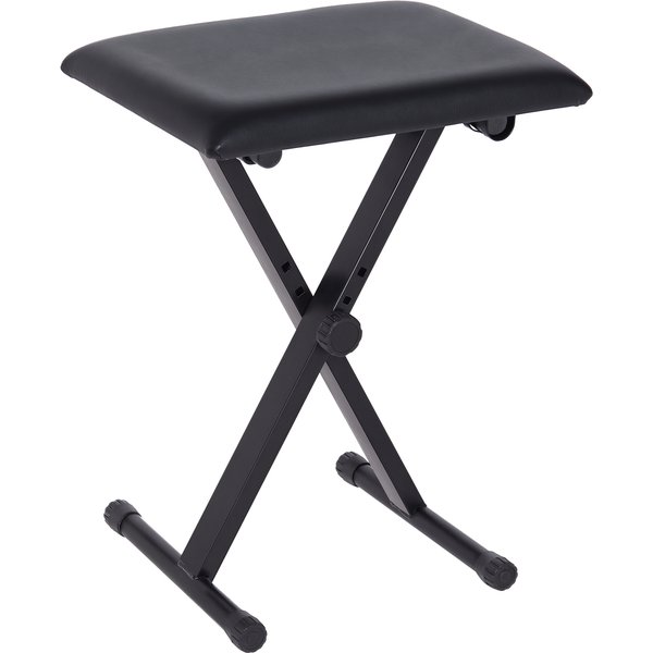 Homcom Tabouret Banquette RéGlable Pliable Pour Piano Et Clavier Acier RevêTement SynthéTique Noir-image