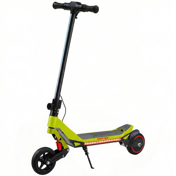 SPORTNOW Electric Scooter for Kids, Foldable E Scooter for Age Age 6+ with LED Display, RGB lights, Up to 16km/h, Green | Aosom Ireland