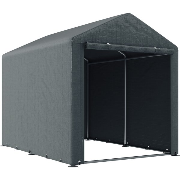 Outsunny 2.2 x 1.6 m Outdoor Storage Tent, with Accessories - Dark Grey | Aosom Ireland